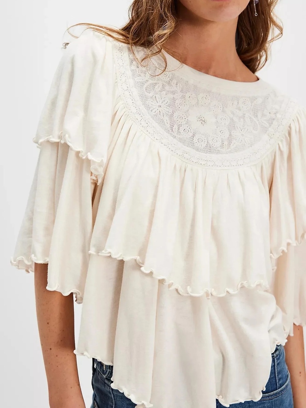 Free people rose party tee